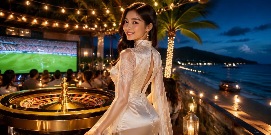 Người chơi roulette tại Phú Quốc trong trang phục áo dài – voucher live casino viet6